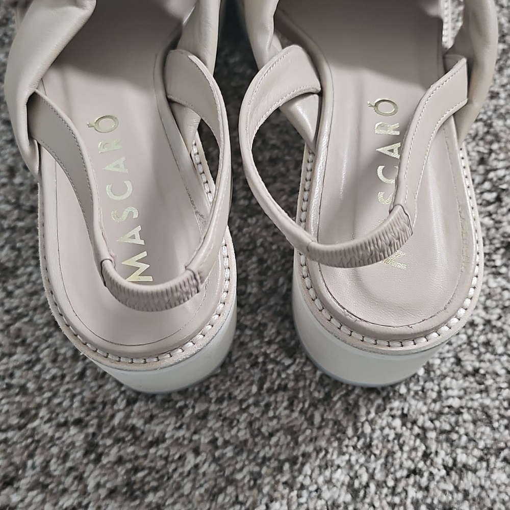 Mascaro Corfu Beige Leather Sandals - Picture 10 of 13